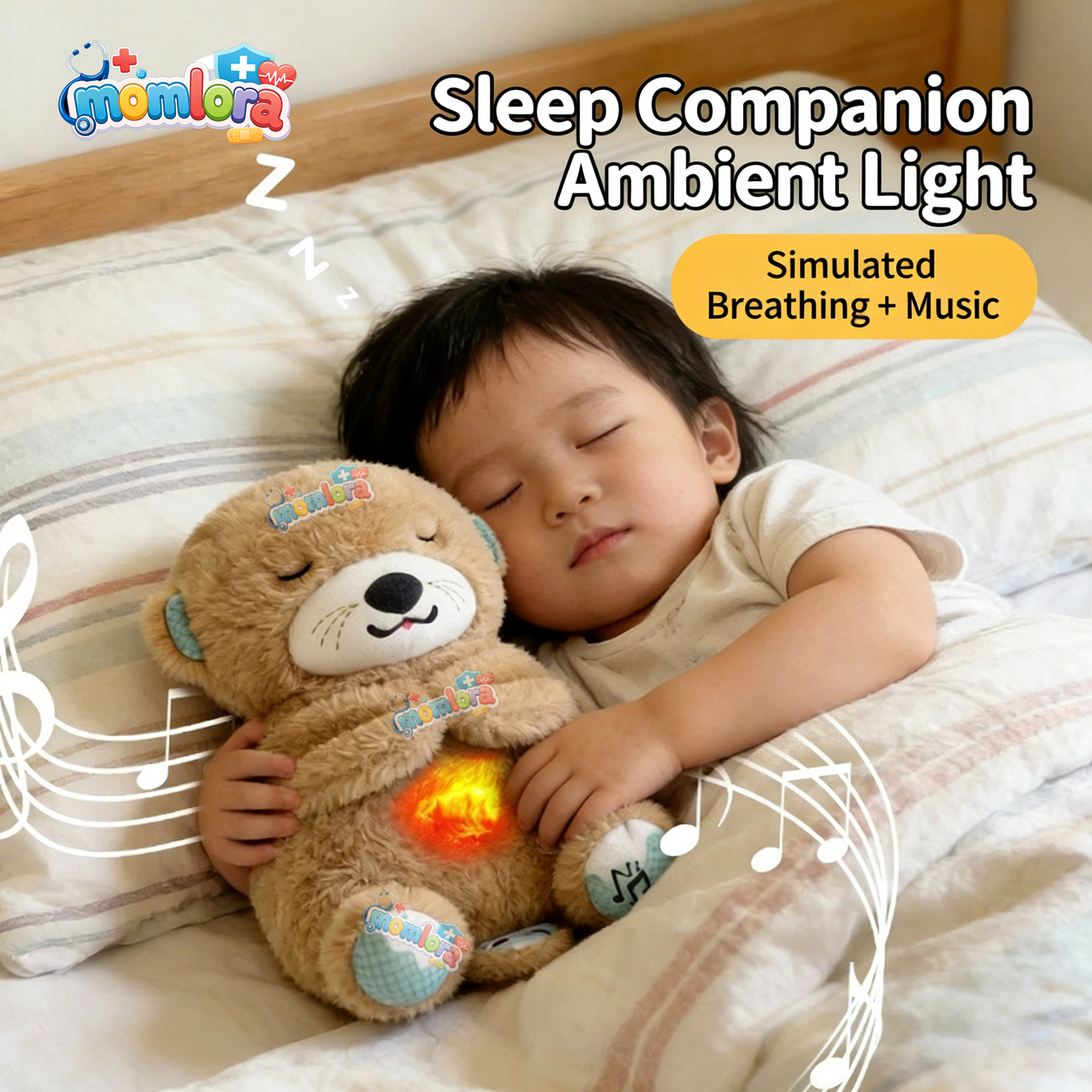 MomLora™ - Breathing Otter Sleep Companion Plush Toy