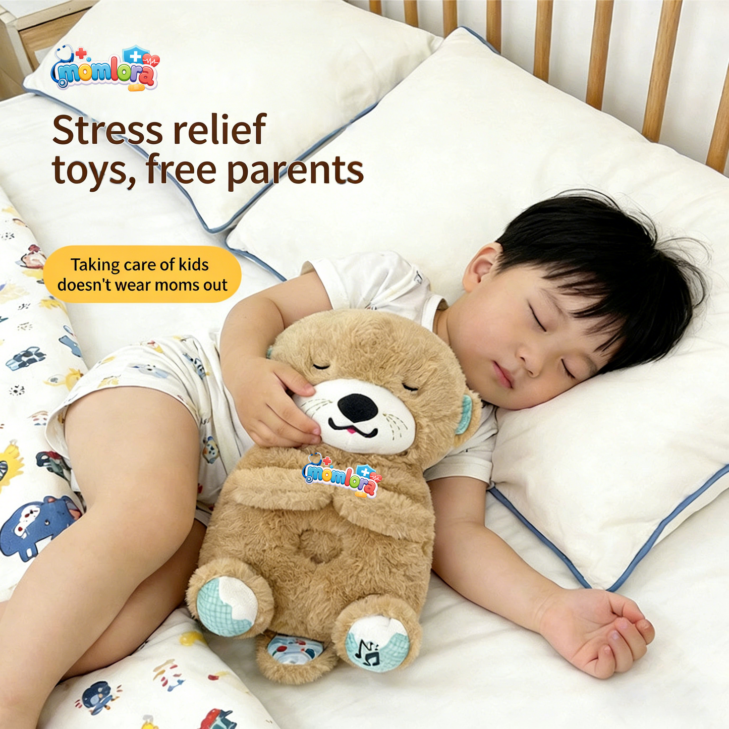 MomLora™ - Breathing Otter Sleep Companion Plush Toy